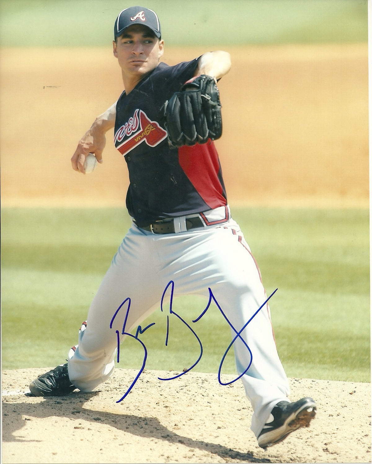 BRANDON BEACHY ATLANTA BRAVES SIGNED AUTOGRAPHED 8x10 PHOTO W/COA SPRING TRAIN