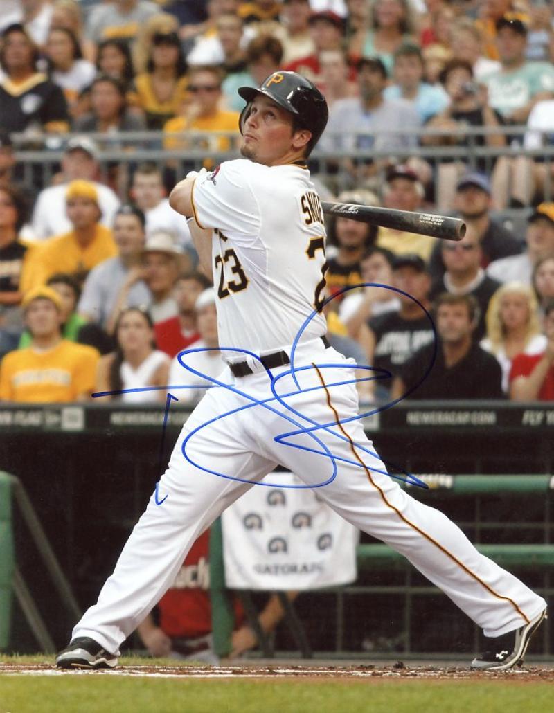 TRAVIS SNYDER PITTSBURGH PIRATES SIGNED AUTOGRAPHED ACTION 8X10 PHOTO W/COA