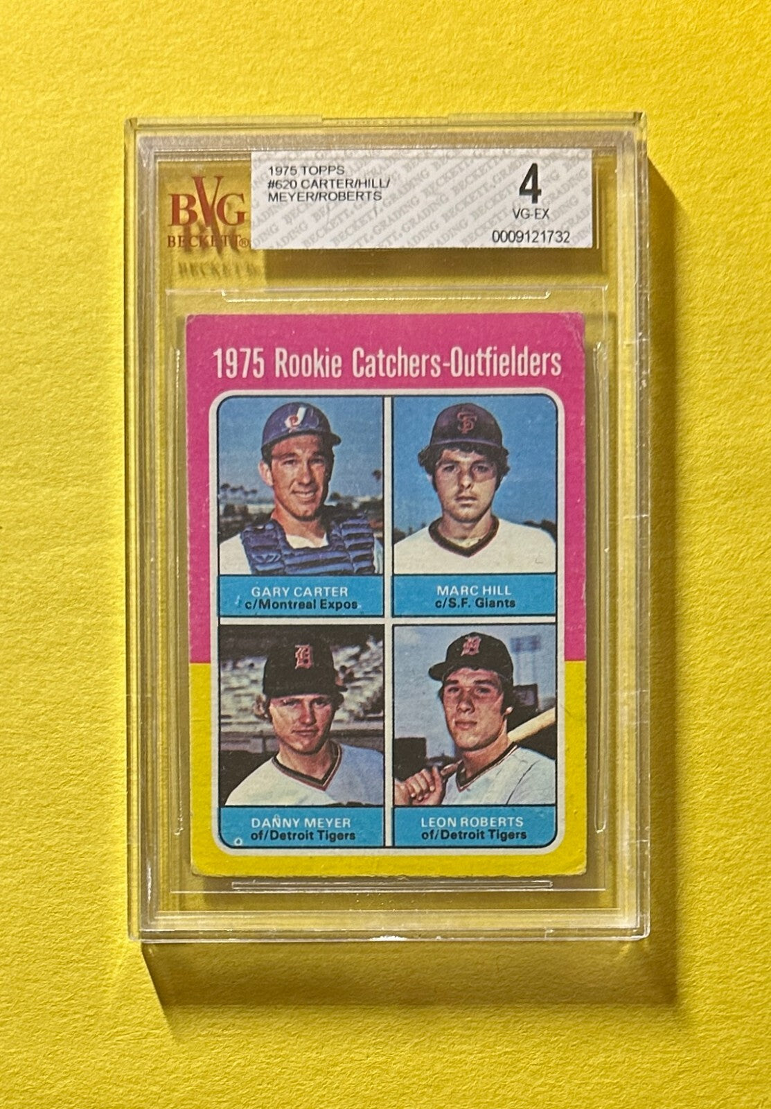 1975 TOPPS CARTER HILL MEYER ROBERTS #620 BVG VG EX 4