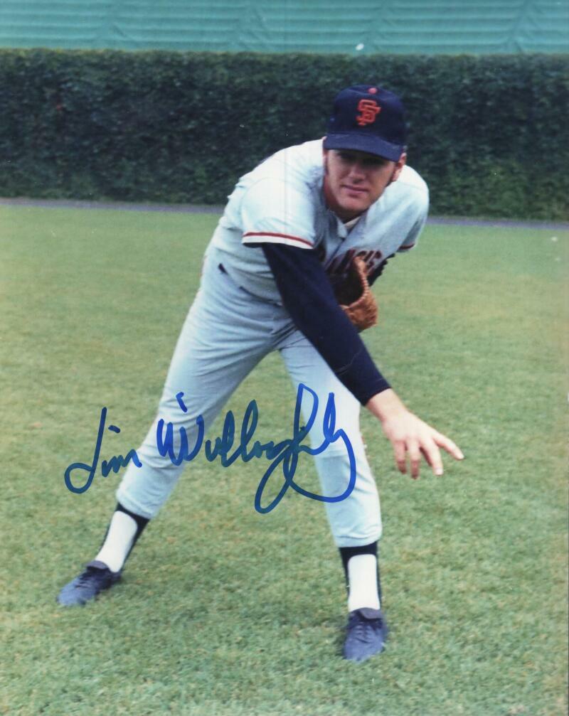 JIM WILLOUGHBY SAN FRANCISCO GIANTS SIGNED AUTOGRAPHED 8X10 PHOTO W/ COA