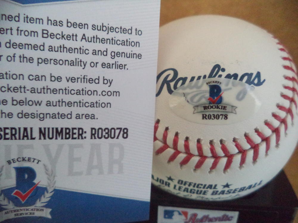 BOBBY BRADLEY CLEVELAND INDIANS ROOKIE YEAR SIGNED ML BASEBALL BECKETT R03078