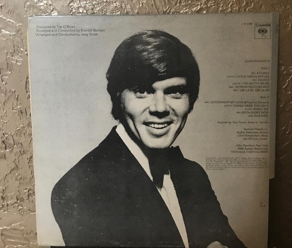 JOHN DAVIDSON SELF TITLED JOHN DAVIDSON SIGNED 1997 VINYL RECORD C W/COA