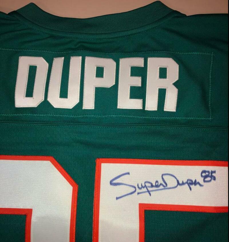 MARK SUPER DUPER SIGNED NFL TEAL 64 5XL SIGNED TEAL JERSEY THROWBACKS W/ COA
