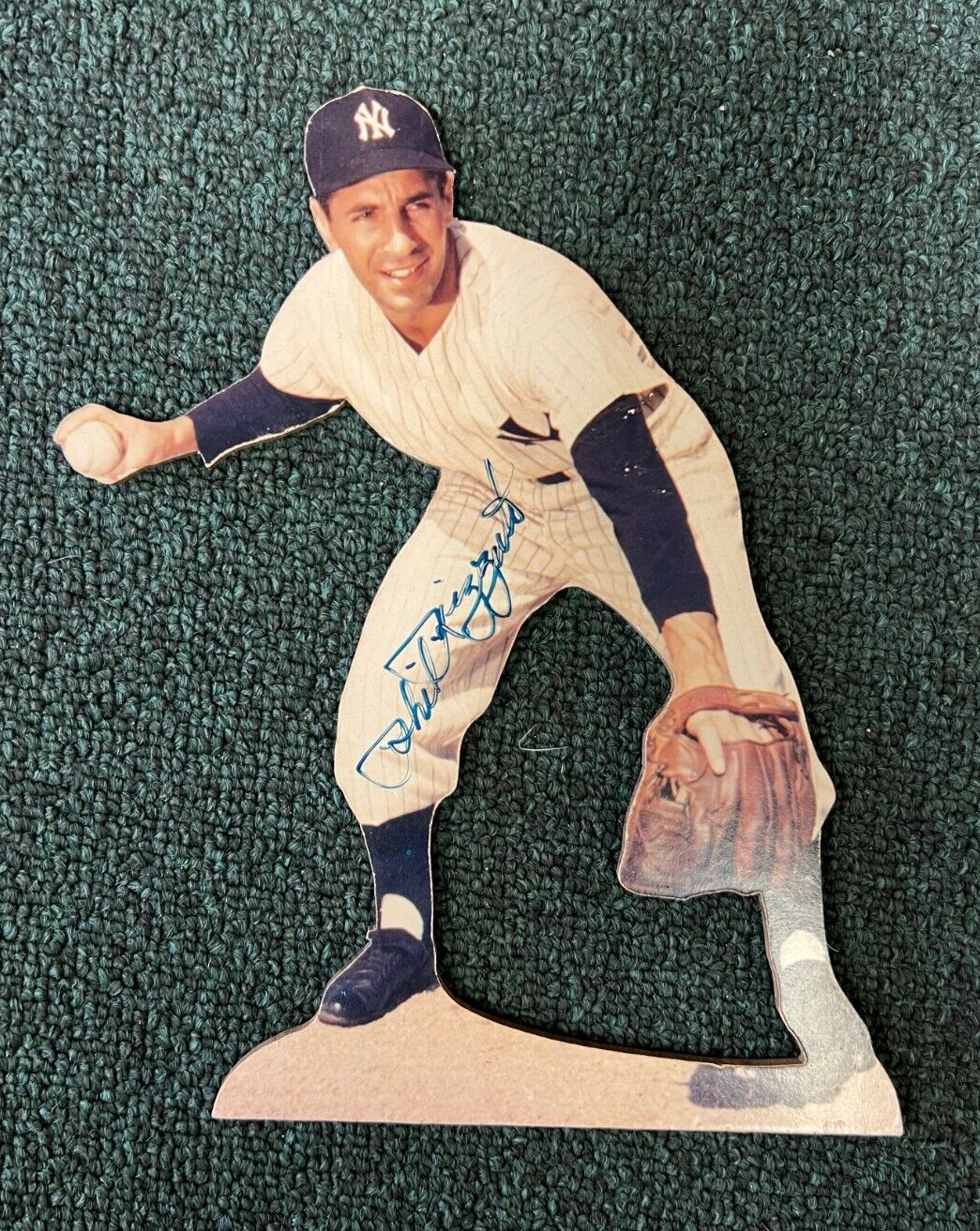 PHIL RIZZUTO NEW YORK YANKEES HOF LEGEND SIGNED AUTOGRAPHED DISPLAY W/COA
