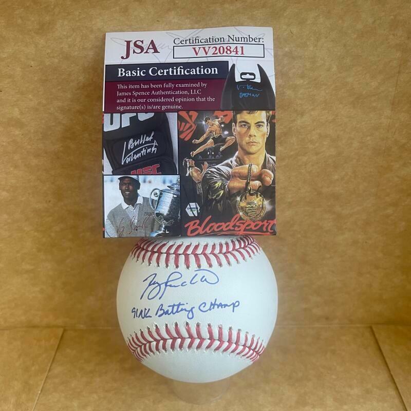 TERRY PENDLETON 91 NL BATTING CHAMP SIGNED AUTOGRAPHED M.L.BASEBALL JSA VV20841