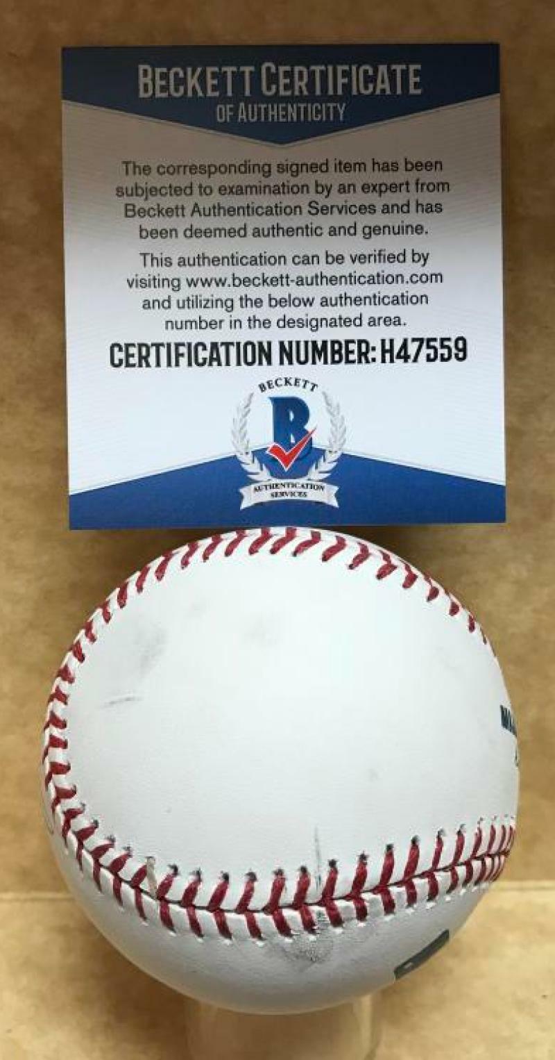 WILSON RAMOS NEW YORK METS SIGNED M.L. BASEBALL BECKETT H47559