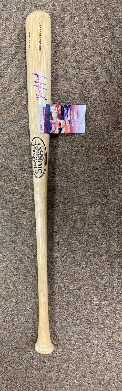 YORDAN ALVAREZ HOUSTON ASTROS SIGNED AUTOGRAPHED BLONDE RAWLINGS PRO BAT JSA **