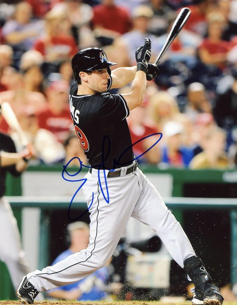 ED LUCAS MIAMI MARLINS SIGNED AUTOGRAPHED ACTION 8X10 PHOTO W/COA