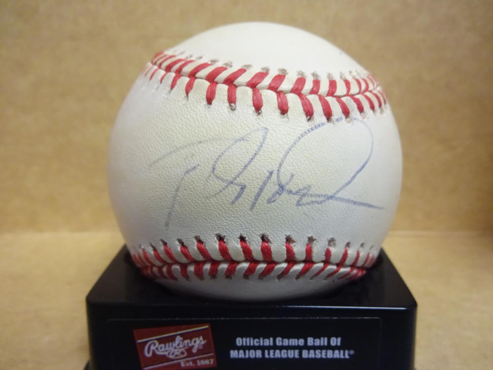 FELIX HEREDIA MARLINS 1997 WORLD SERIES SIGNED A.L. BASEBALL W/COA
