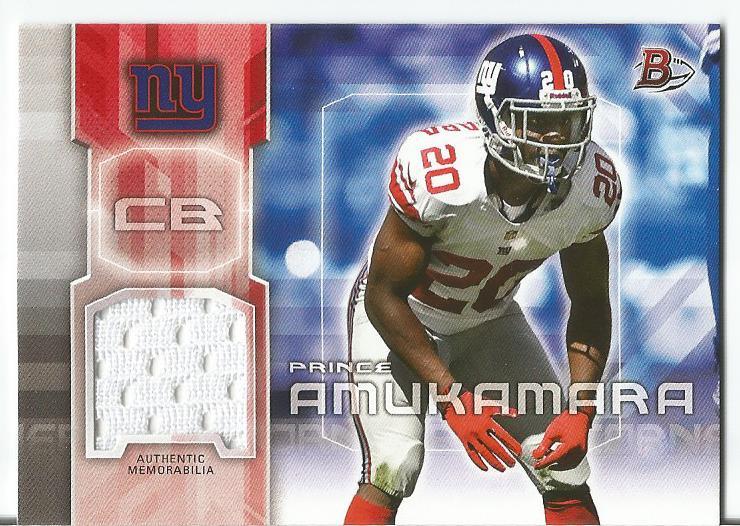 PRINCE AMUKAMARA NY GIANTS 2014 BOWMAN JERSEY CARD