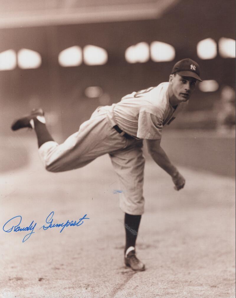 RANDY GUMPERT YANKEES SIGNED AUTOGRAPHED 8X10 PHOTO W/ COA