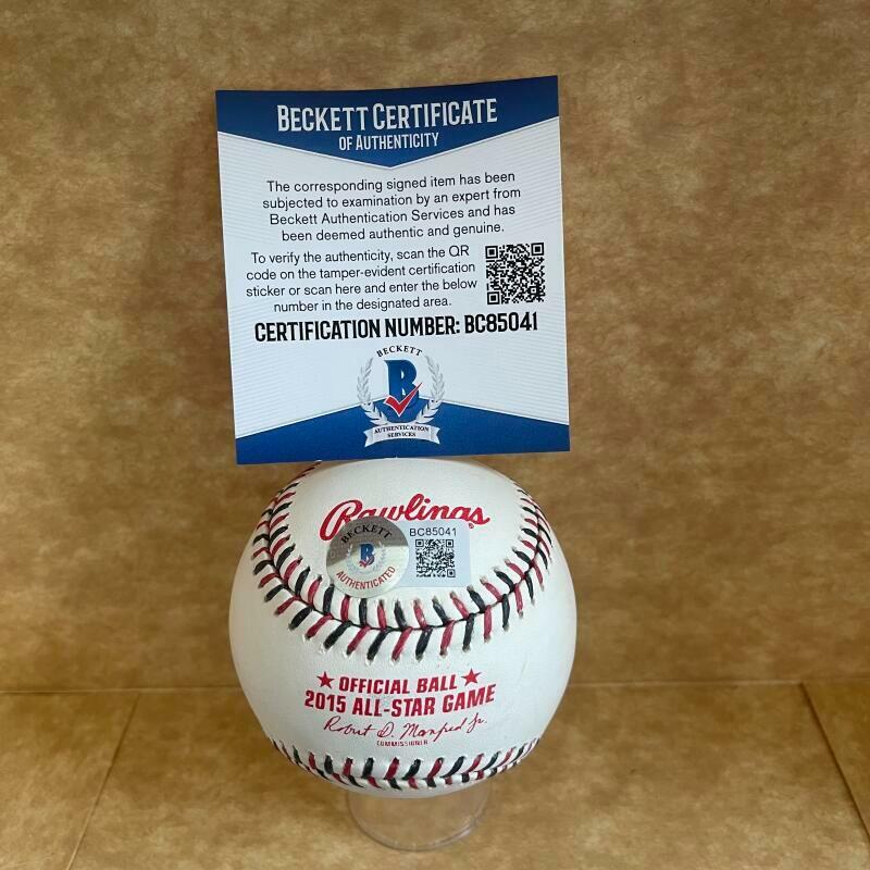 J.D. MARTINEZ BOSTON RED SOX SIGNED 2015 ALL STAR GAME BASEBALL BAS BC85041