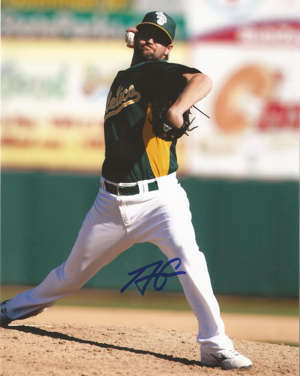 DREW GRANIER OAKLAND ATHLETICS AUTOGRAPHED SIGNED 8X10 PHOTO W/COA