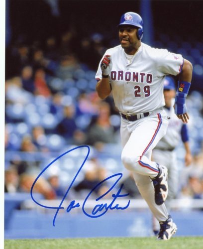 JOE CARTER TORONTO BLUE JAYS SIGNED 8X10 PHOTO W/COA