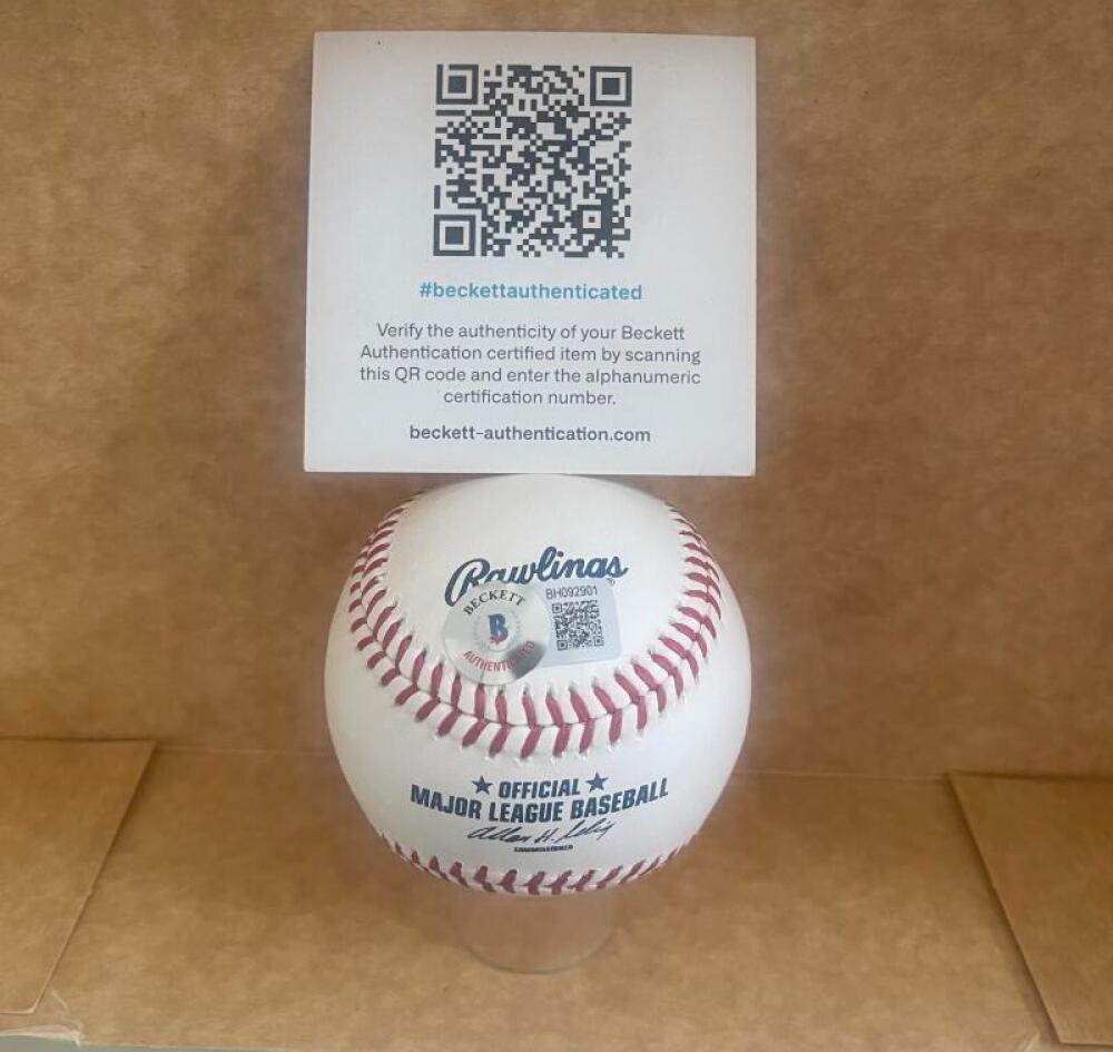 DUKE SIMS YANKEES 1964-70 SIGNED AUTO M.L. BASEBALL BAS AUTHENTICATED