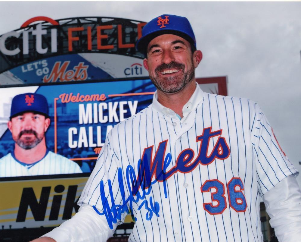MICKEY CALLAWAY NEW YORK METS CITI FIELD B SIGNED AUTOGRAPHED 8X10 PHOTO W/COA