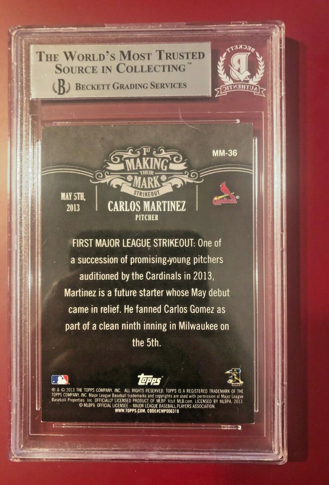 2013 TOPPS CARLOS MARTINEZ MAKING THEIR MARK CARDINALS