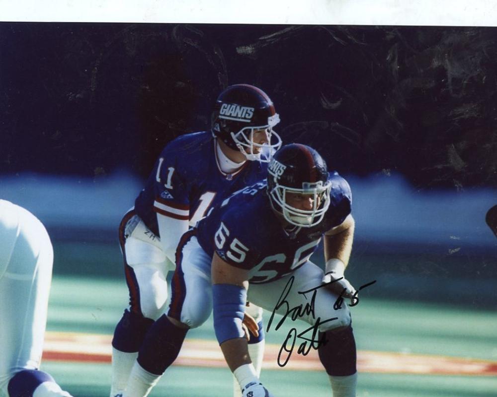 BART OATES NEW YORK GIANTS SIGNED AUTOGRAPHED 8X10 PHOTO W/COA