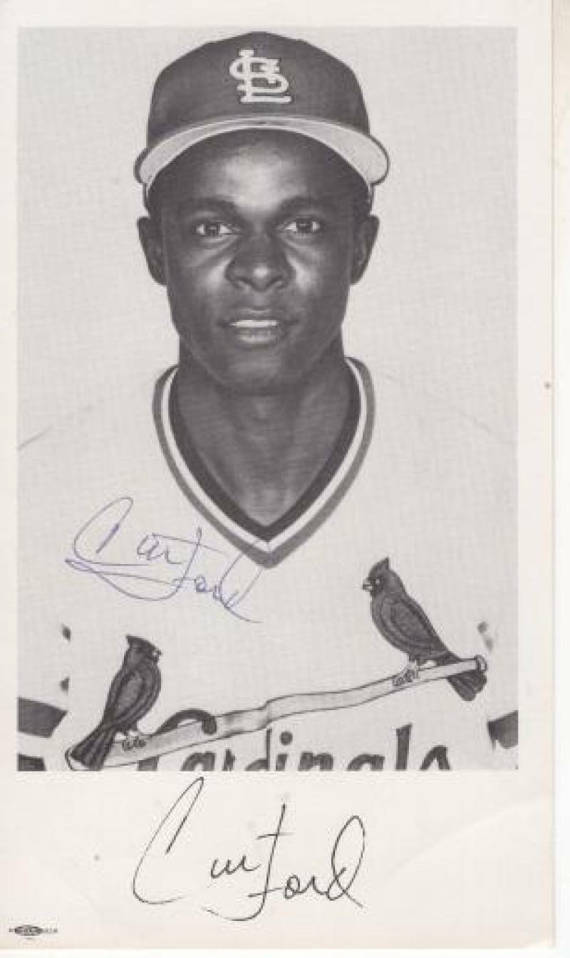 CURT FORD ST. LOUIS CARDINALS SIGNED AUTOGRAPHED 3X5 POSTCARD W/ COA