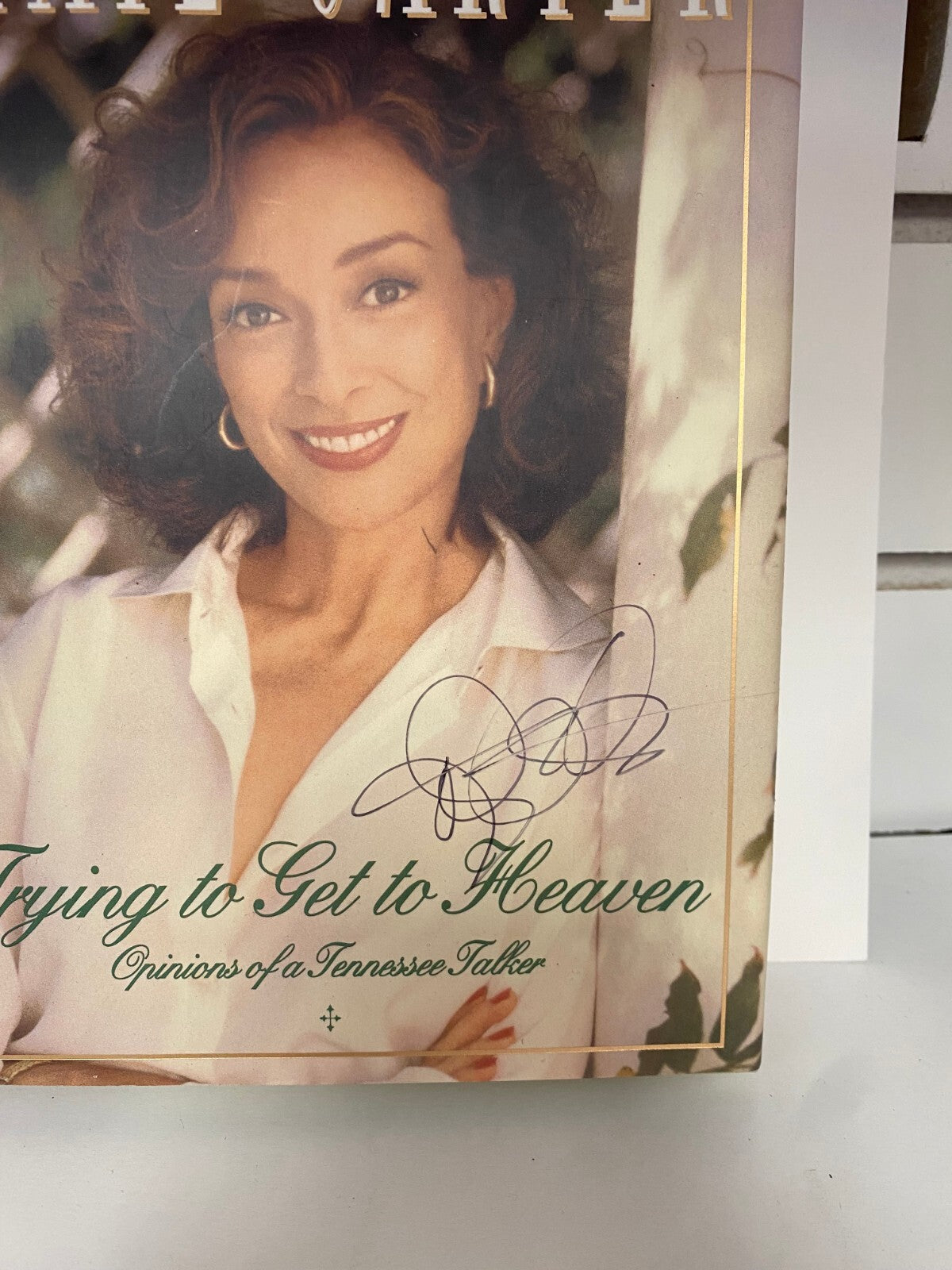 DIXIE CARTER TRYING TO GET TO HEAVEN SIGNED AUTOGRAPHED HARDCOVER BOOK SIGNED 2X
