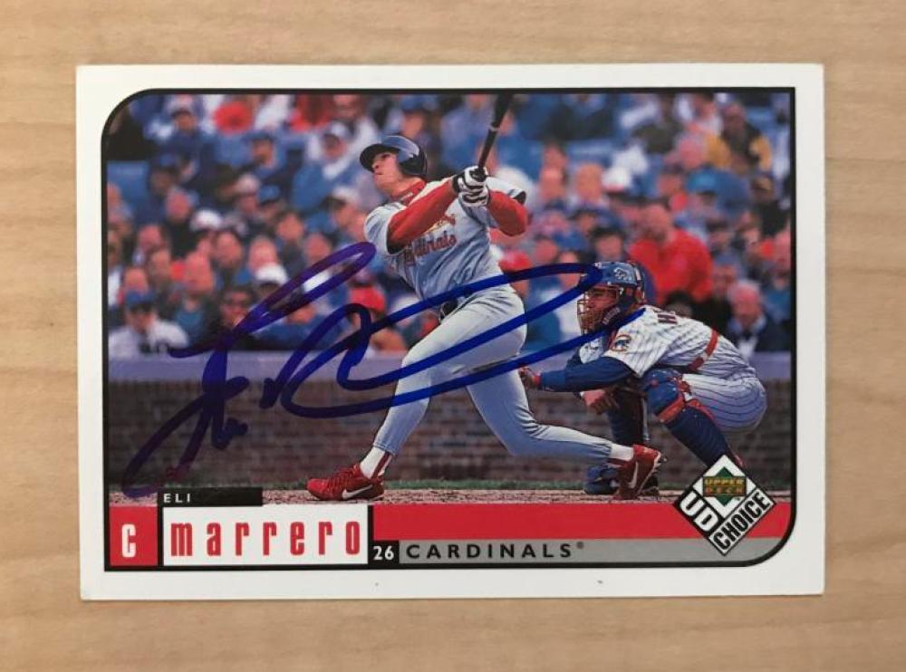 ELI MARRERO ST. LOUIS CARDINALS AUTOGRAPHED 1999 UPPER DECK CARD #132 W/COA