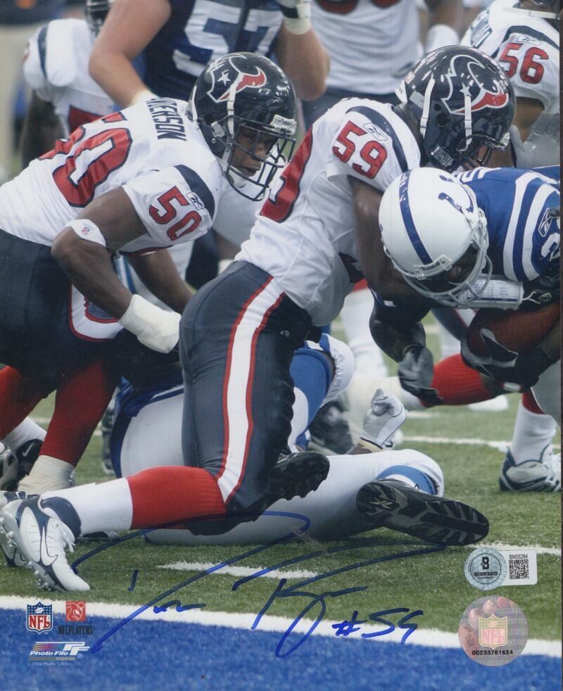 DAMICI RYANS HOUSTON TEXANS SIGNED AUTOGRAPHED 8X10 PHOTO BECKETT AUTHENTICATED