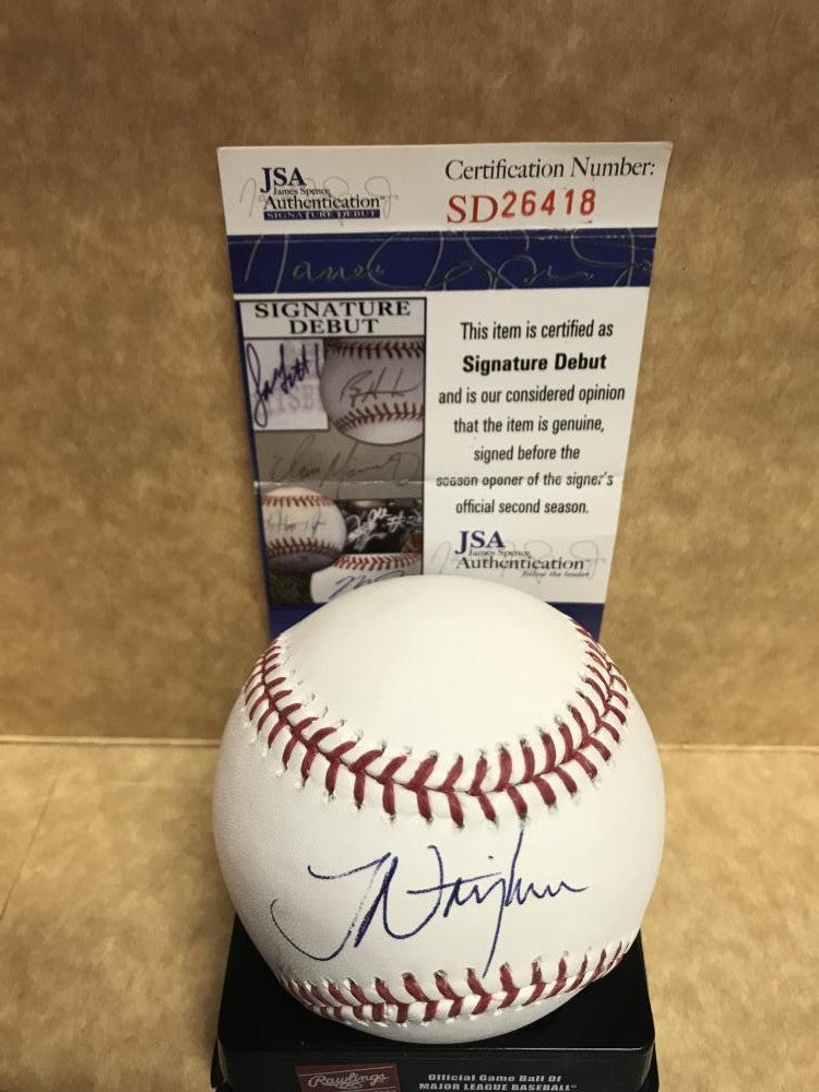 JACOB NOTTINGHAM BREWERS SIGNATURE DEBUT SIGNED M.L. BASEBALL JSA SD26418