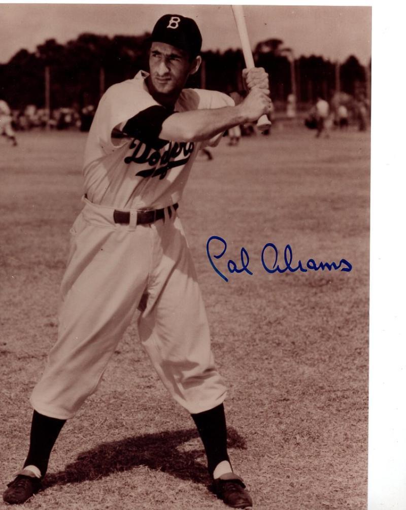 CAL ABRAMS BROOKLYN DODGERS SIGNED AUTOGRAPHED 8x10 PHOTO W/COA