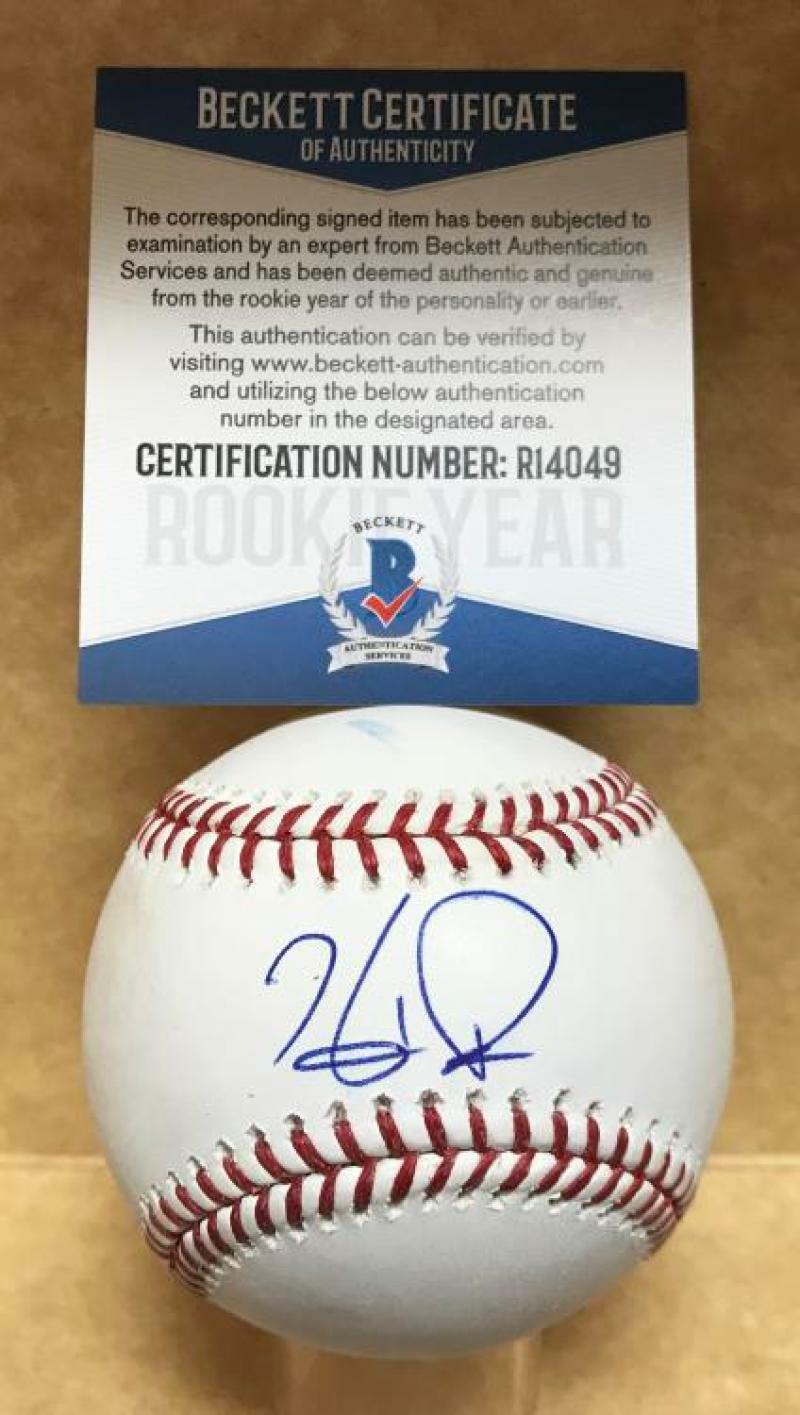 HUDSON POTTS SAN DIEGO PADRES ROOKIE YEAR SIGNED M.L. BASEBALL BECKETT R14051