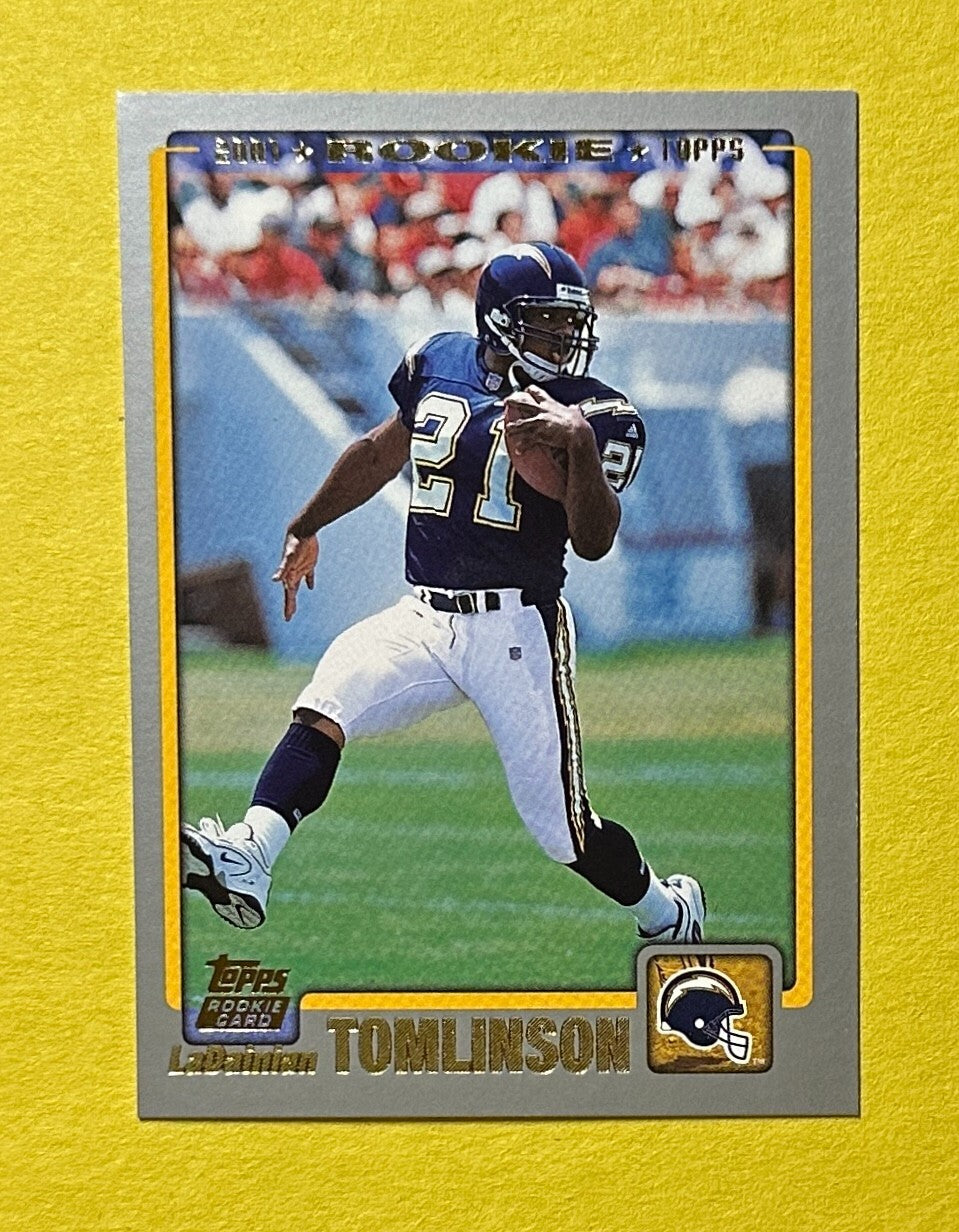 2001 TOPPS LADAINIAN TOMLINSON ROOKIE CARD #350 CHARGERS