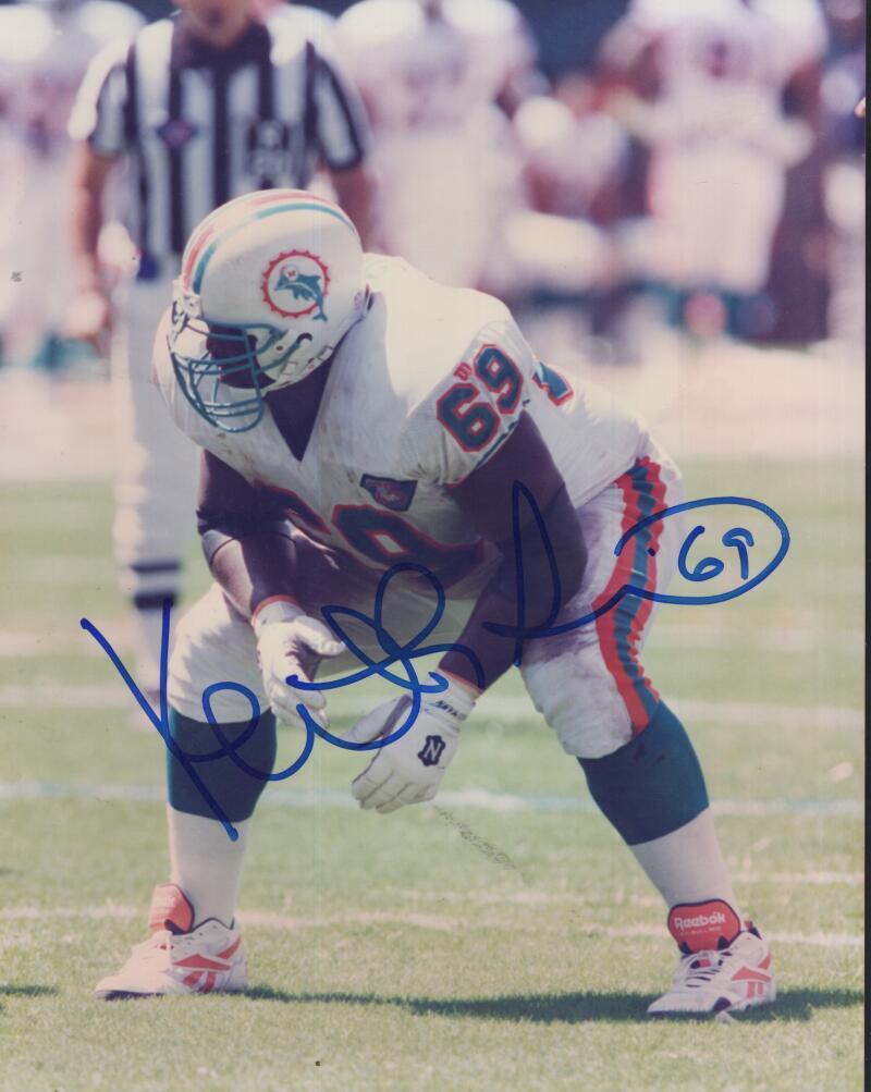 KEITH SIMS DOLPHINS SIGNED AUTOGRAPHED 8X10 PHOTO W/ COA