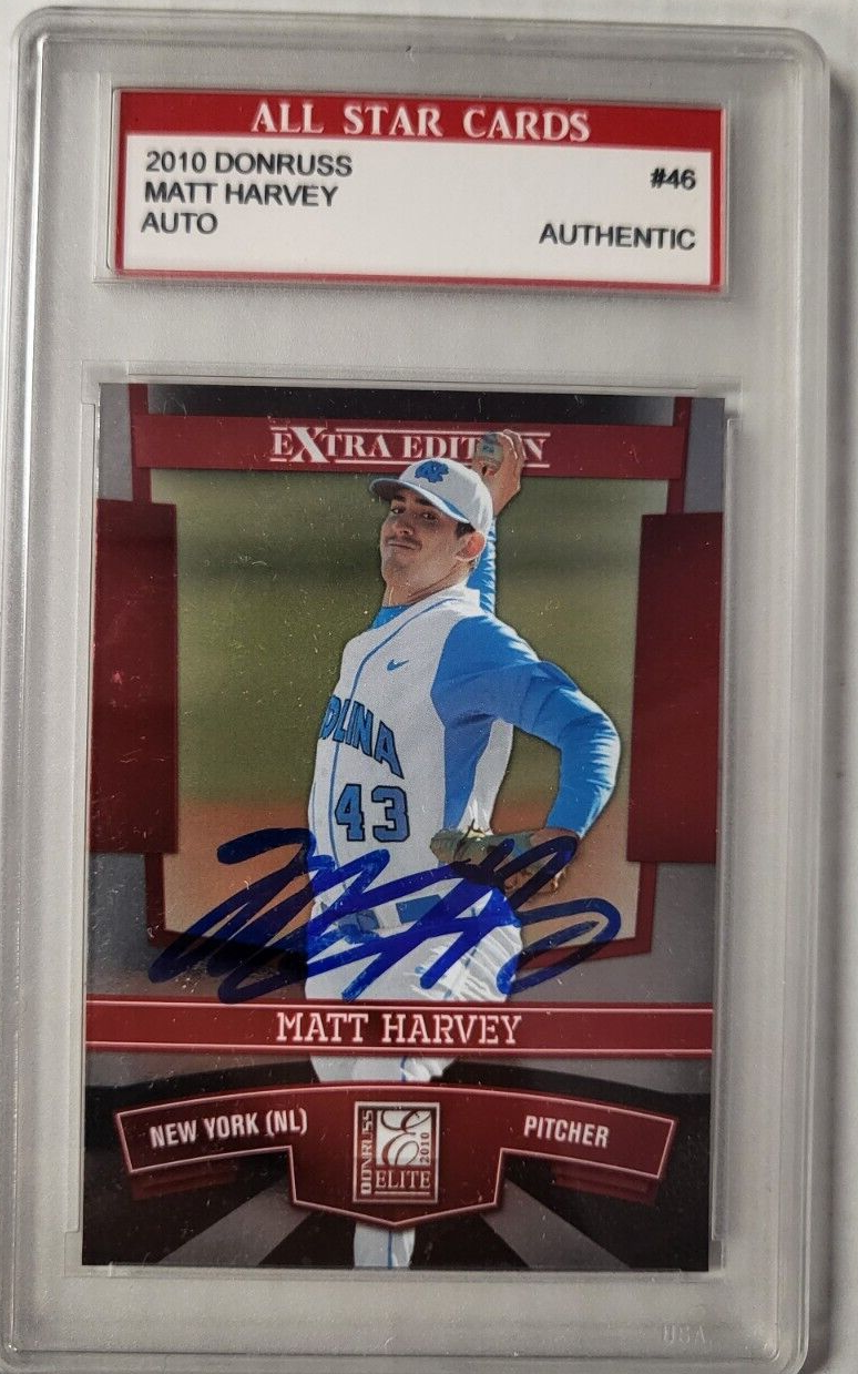 2010 DONRUSS ELITE MATT HARVEY ROOKIE RC #46 AUTO CARD ALL STAR CARDS AUTHENTIC