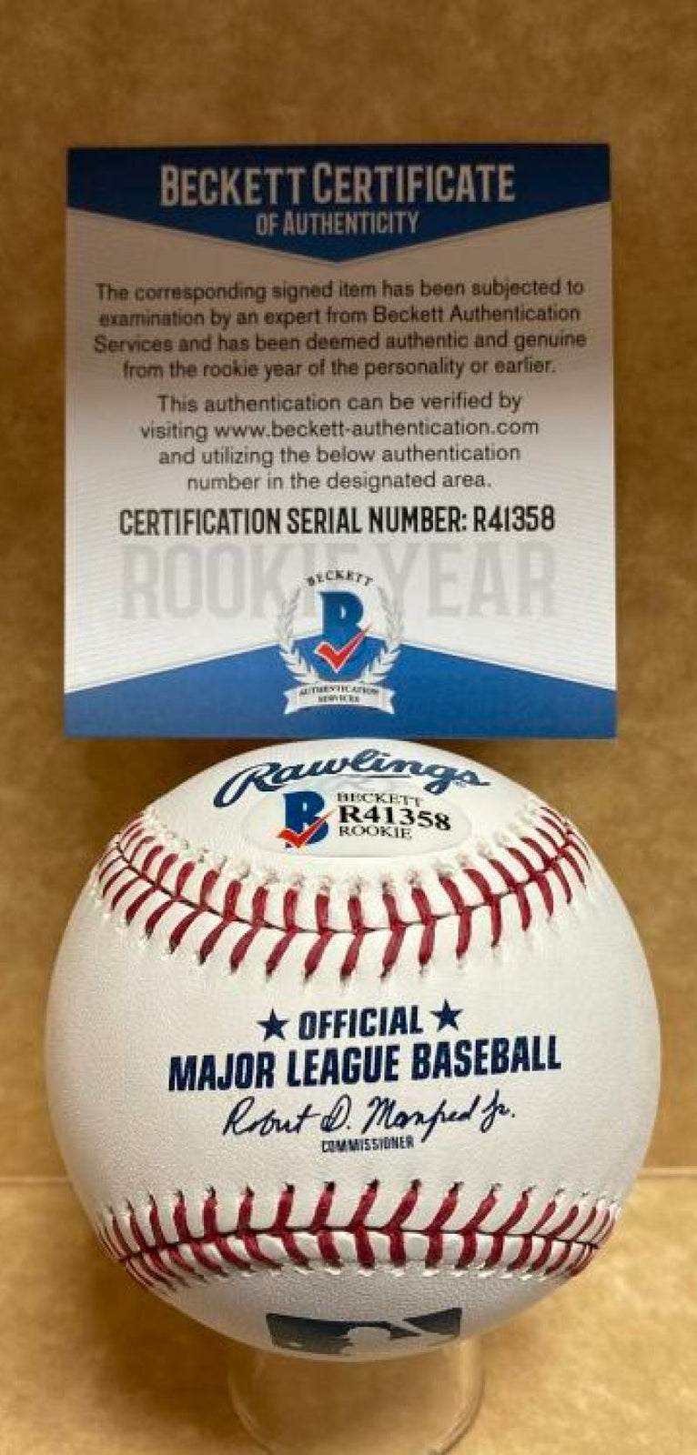 RONALDO HERNANDEZ TAMPA BAY RAYS ROOKIE YEAR SIGNED M.L. BASEBALL BECKETT R41358