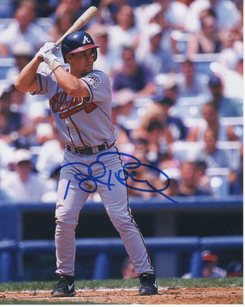 BRET BOONE ATLANTA BRAVES SIGNED AUTOGRAPHED 8X10 W/ COA