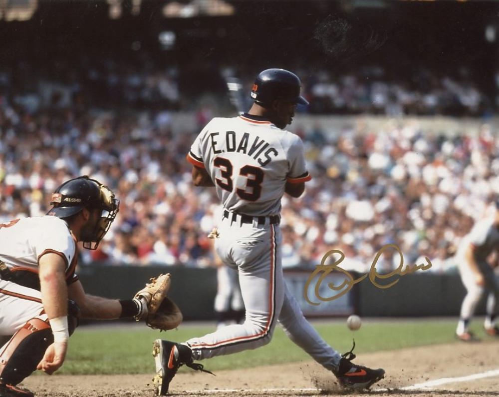ERIC DAVIS DETROIT TIGERS SIGNED AUTOGRAPHED 8X10 PHOTO W/COA