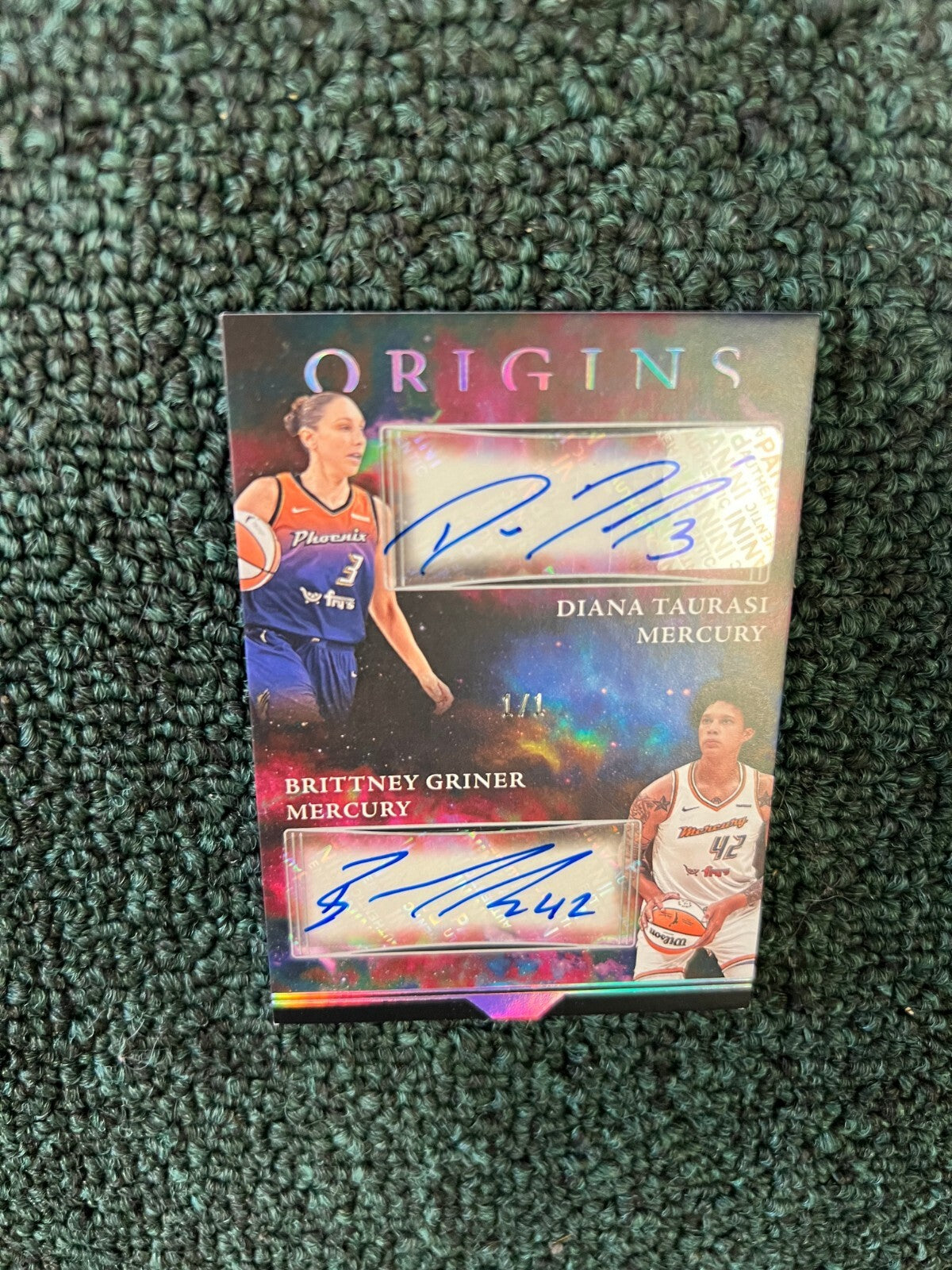 2024 WNBA ORIGINS DIANA TAURASI & BRITTNEY GRINER DUAL AUTO AUTOGRAPHED CARD 1/1