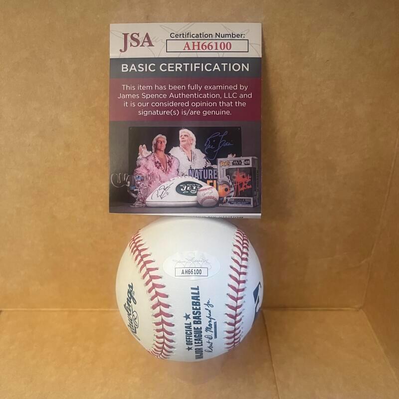 A,J, ELLIS DODGERS /PHILLIES SIGNED AUTO M.L. BASEBALL JSA AH66100