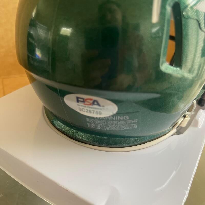 JASON KELCE EAGLES SIGNED AUTOGRAPHED MINI HELMET WITNESS PSA