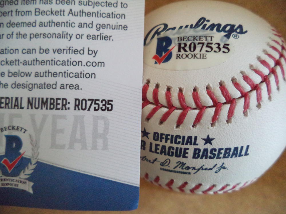 JORDAN SHEFFIELD LA DODGERS ROOKIE YEAR SIGNED AUTO M.L. BASEBALL BECKETT R07535