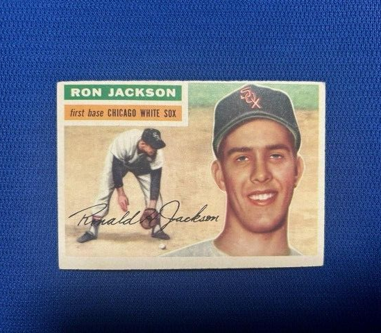 1956 TOPPS RON JACKSON CHICAGO WHITE SOX #186 CARD VINTAGE SET-BREAK