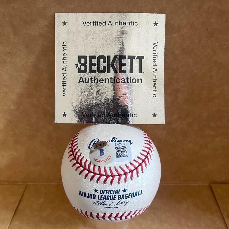 BERT CAMPANERIS 72 73 74 WS CHAMPS SIGNED AUTO M.L. BASEBALL BECKETT AUTHENTICAT