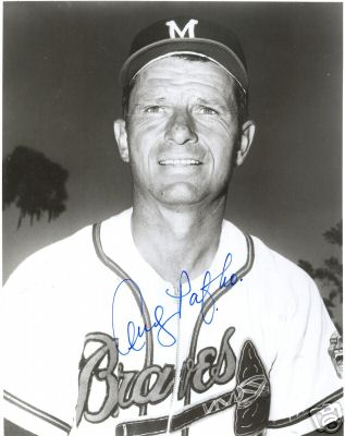 ANDY PAFKO MILWAUKEE BRAVES SIGNED 8X10 PHOTO W/COA