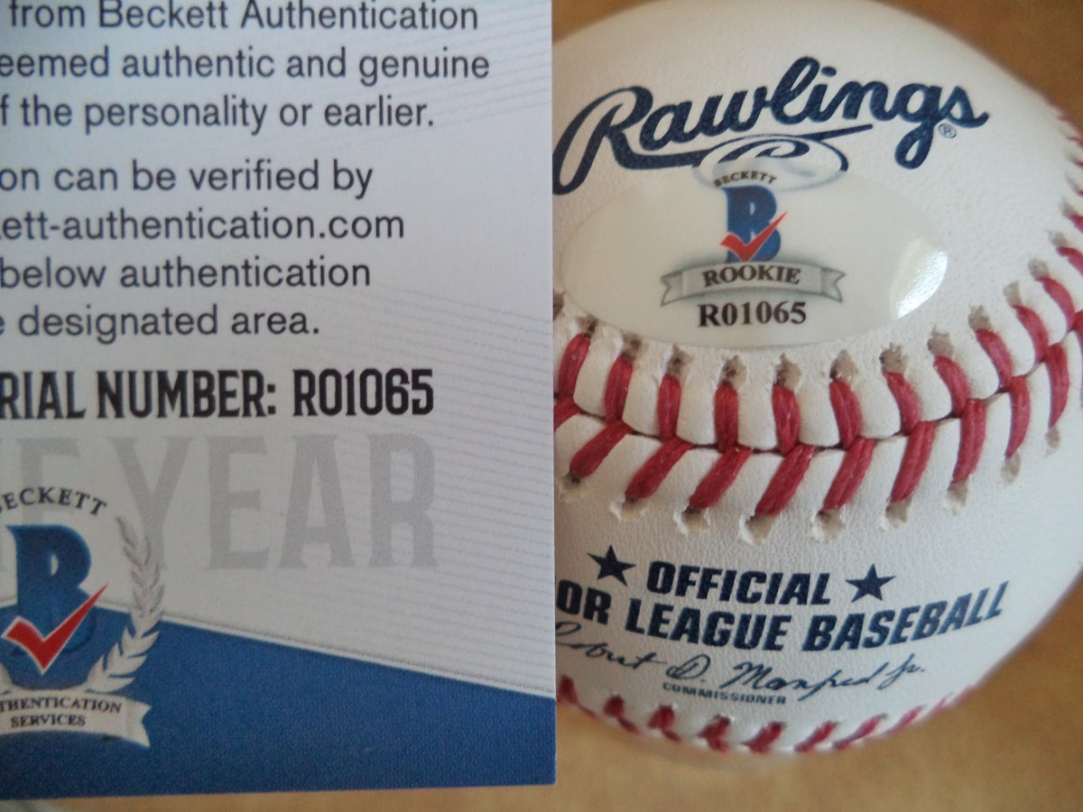 ANTHONY SEIGLER YANKEES 1ST RD PICK ROOKIE YEAR SIGNED ML BALL BECKETT R01065