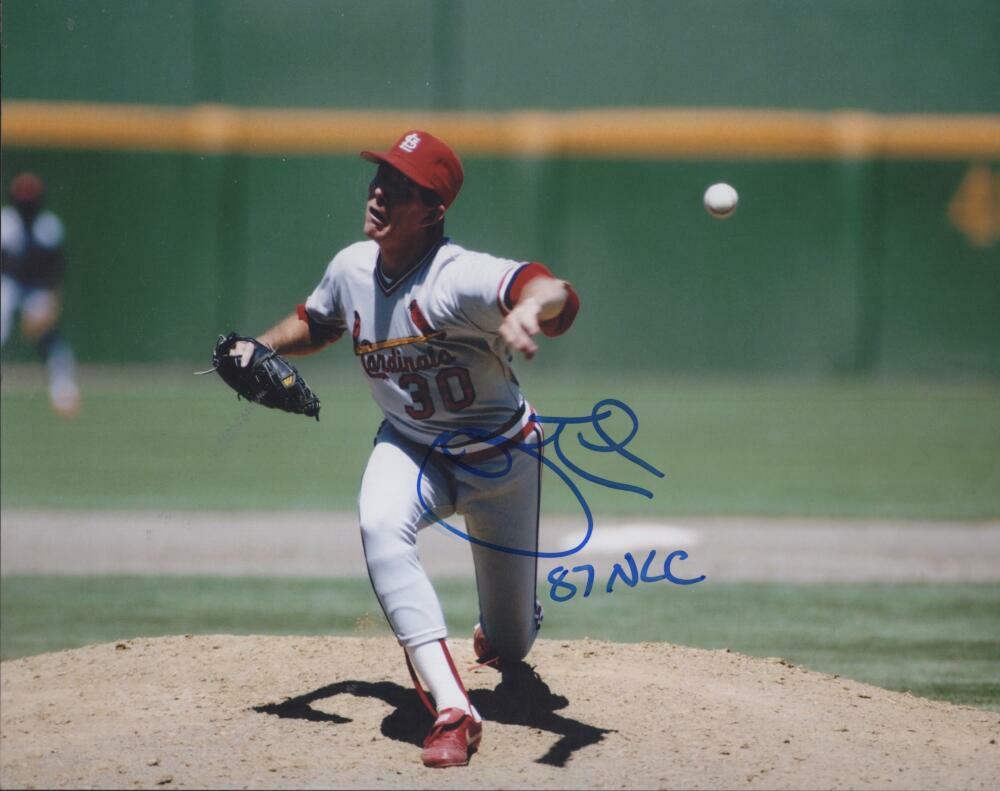 JOHN TUDOR ST. LOUIS CARDINALS 87 NLC SIGNED AUTOGRAPHED 8X10 PHOTO W/ COA
