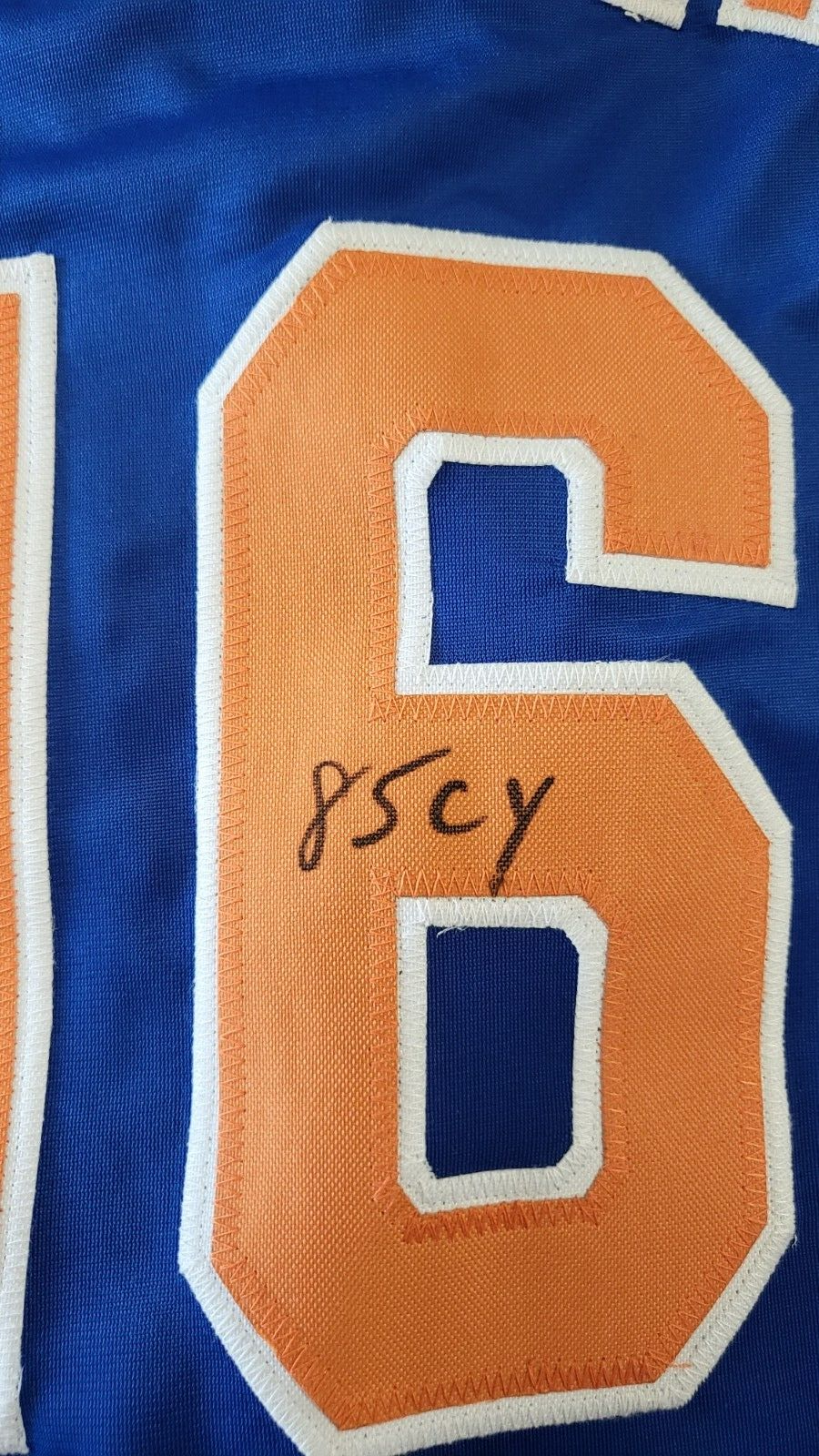DOC GOODEN METS 85 CY CHAMPS SIGNED BLUE CUSTOM JERSEY BECKETT AUTHENTICATED