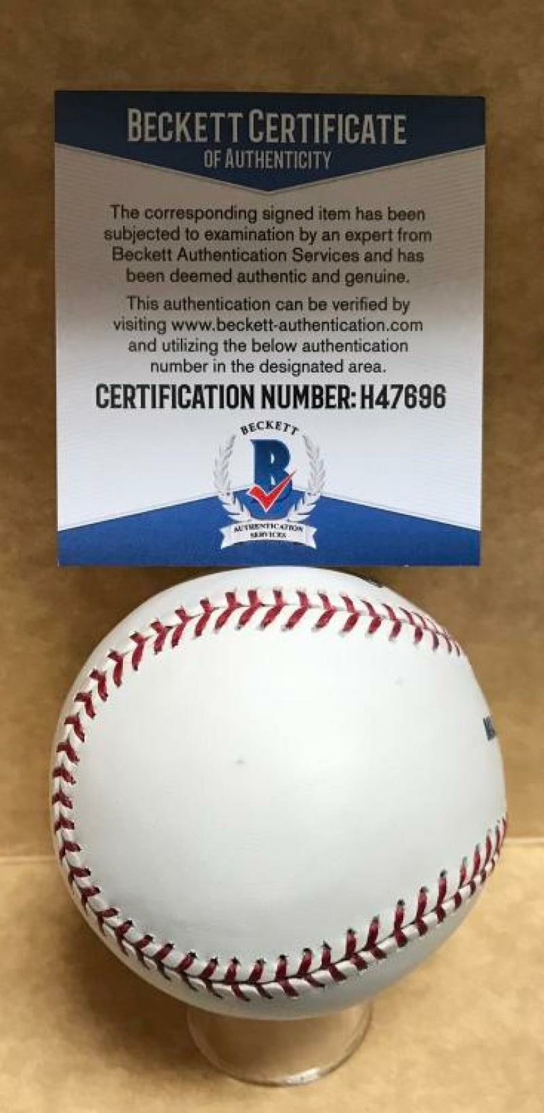 BOB KNEPPER SAN FRANCISCO GIANTS SIGNED AUTO M.L. BASEBALL BECKETT H47696