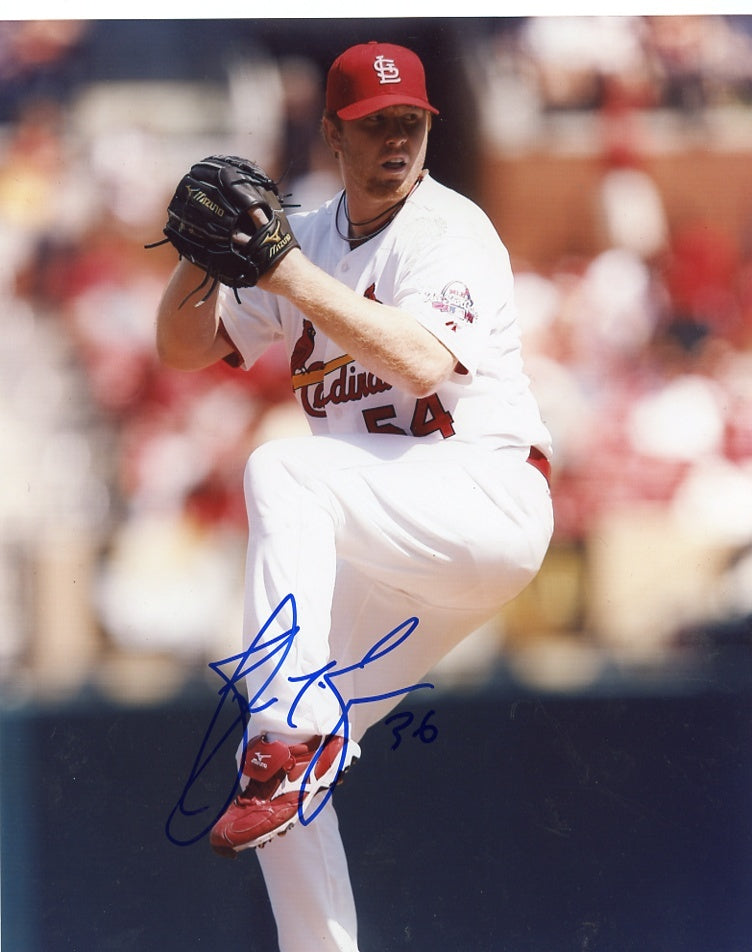 BLAINE BOYER ST. LOUIS CARDINALS SIGNED AUTOGRAPHED 8X10 PHOTO WITH COA