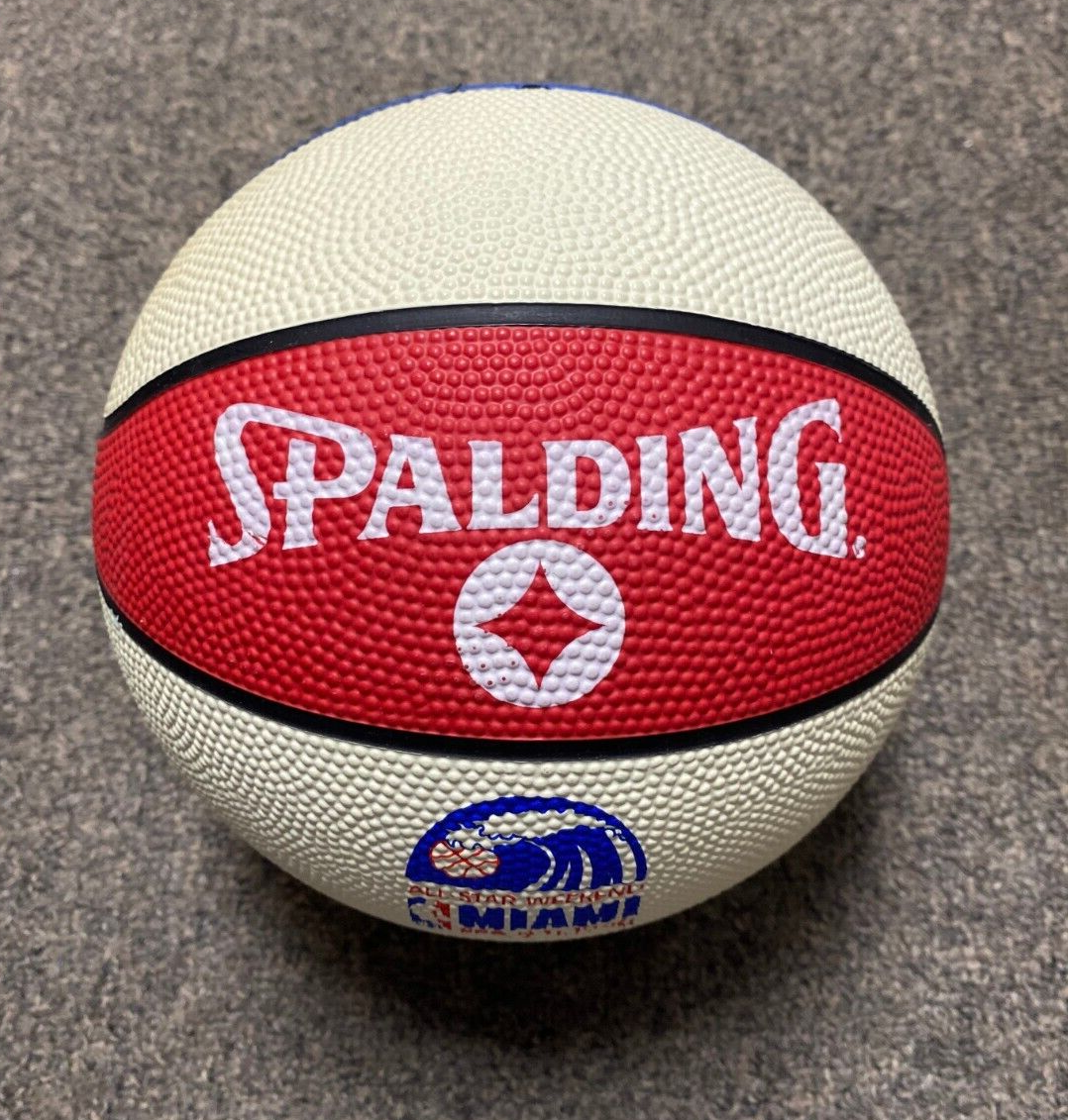 VINTAGE 1990 ALL-STAR WEEKEND MIAMI FLORIDA MINI SPALDING BASKETBALL RARE