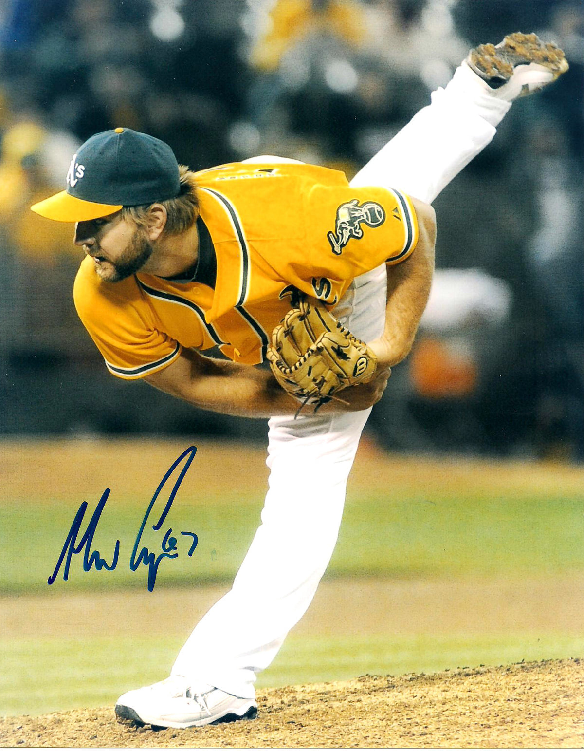 ANDREW CARIGNAN OAKLAND ATHLETICS AUTOGRAPHED SIGNED 8X10 PHOTO W/COA