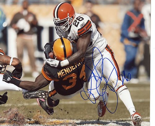 ABRAHAM ELAN CLEVELAND BROWNS SIGNED 8X10